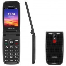 Telefono movil volfen astro flip negro tipo concha - pantalla 2.8 pulgadas - dual sim - camara 0.3mpx