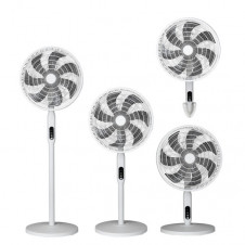 Ventilador Pie 3x1 Mixin Blanco 3vel 60w 7asp 45d Fijo/rotatorio Suelo/pared/sobremesa Regx45x45cm