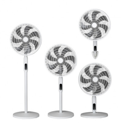 Ventilador Pie 3x1 Mixin Blanco 3vel 60w 7asp 45d Fijo/rotatorio Suelo/pared/sobremesa Regx45x45cm
