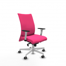 Piqueras y Crespo Albacete confidente sincro similpiel rosa brazos 1D blancos base blanca ruedas 65mm engomadas