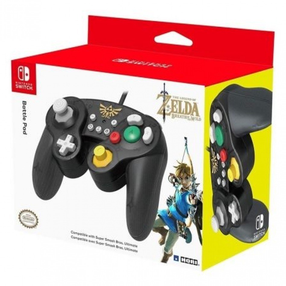 Gamepad con Cable Hori Battlepad Zelda para Nintendo Switch