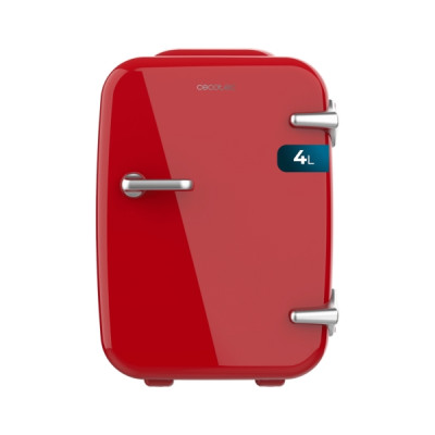 Cecotec Bolero MiniCooling 4L Habana Red Mini Frigorifico Portatil - Capacidad 4L - 12V/220V - Temperatura Regulable - Enfria hasta 7ºC - Funcion Calentamiento hasta 65ºC - Color Rojo