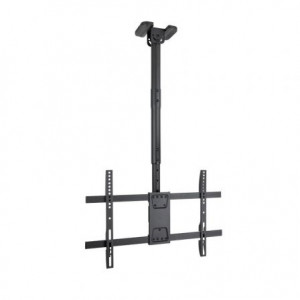 Soporte de techo TooQ LPCE1186TSLI-B, 43-86 pulgadas, hasta 60 kg, VESA 600 x 400 mm, giro ±180°, incl. 0°/-25°, mástil 485-925 mm, negro