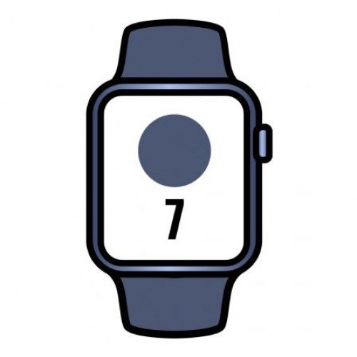 Apple Watch Series 7/ GPS/ 45 mm/ Caja de Aluminio en Azul/ Correa deportiva Azul Abismo