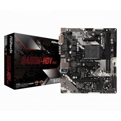 PLACA BASE ASROCK AM4 B450M HDV R4.0
