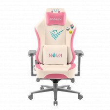 Phoenix nova cream editión silla alta gama fabricada en cuero color crema y rosa