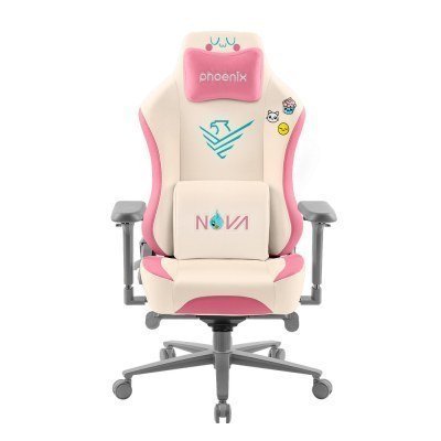 Phoenix nova cream editión silla alta gama fabricada en cuero color crema y rosa