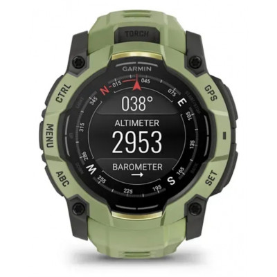 Garmin Instinct 3 AMOLED 3,3 cm (1.3) 50 mm Digital 416 x 416 Pixeles Pantalla táctil Verde, Gris GPS (satélite)