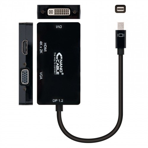 Nanocable Conversor Mini DisplayPort a VGA / HDMI, 3 en 1, DP 1.2/M-VG