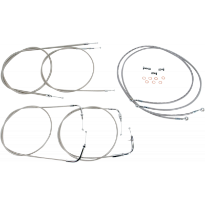 Kit líneas/cables en acero inox. para manillar BARON BA-8048KT-16