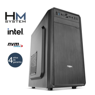 HM System Corus C10+ - Minitorre MT - 14ª gen - Intel Core i7 14700 - 16GB DDR4 - 500GB SSD M.2 NVMe - USB 3.0 - 4 años garantía - 30 días DOA