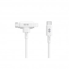 HYPER HyperJuice cable USB USB 2.0 1,5 m USB C USB C/Lightning Blanco