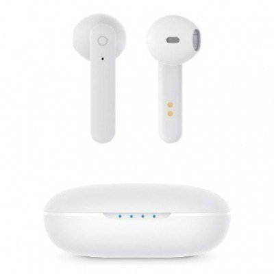 Auriculares Bluetooth SPC Zion Go con estuche de carga/ Autonomía 3h/ Blancos