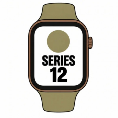 Apple Watch Series 12/ GPS/ 46mm/ Bronce Oscuro/ Correa Deportiva Verde Oliva (M/L)