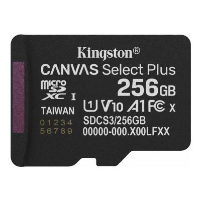 Tarjeta memoria micro secure digital sdxc 256gb kingston canvas select plus clase 10 uhs - 1