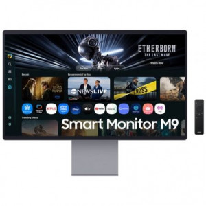 Smart Monitor Samsung S32FM900SU, 32 pulgadas, 4K UHD, OLED, 165 Hz, 0,03 ms GtG, USB-C, altura regulable, altavoces, HDMI, DisplayPort, carbon silver