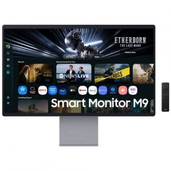 Smart Monitor Samsung S32FM900SU, 32 pulgadas, 4K UHD, OLED, 165 Hz, 0,03 ms GtG, USB-C, altura regulable, altavoces, HDMI, DisplayPort, carbon silver