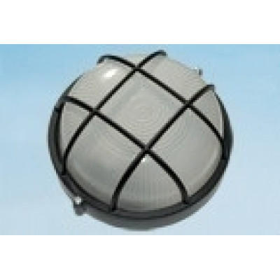 Aplique Redondo Aluminio Negro 230V 60W
