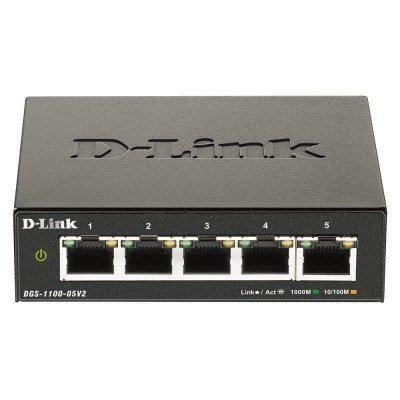 D-Link DGS-1100-05V2 switch Gestionado Gigabit Ethernet (10/100/1000) Negro
