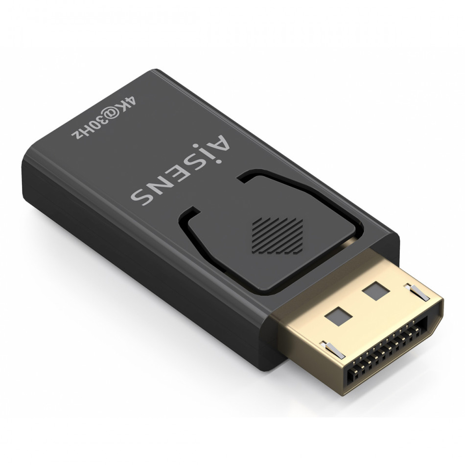 AISENS - CONVERSOR DISPLAYPORT A HDMI 4K@30HZ, DP/M-HDMI/H, NEGRO