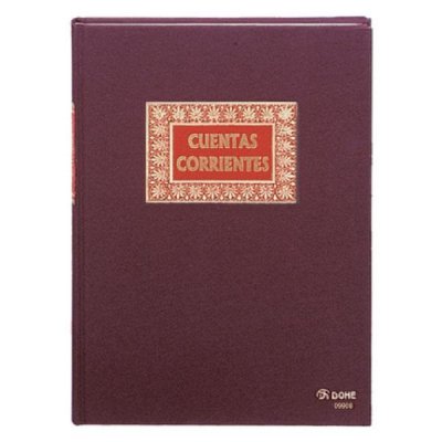 DOHE Libro cuentas corrientes forrado tela 100h folio