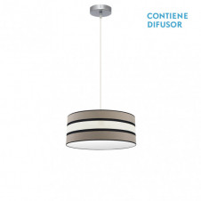 Colgante Karla 1xe27 Topo/beis Regx40x40 Cm
