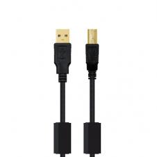 Cable ferrita usb tipo a a usb tipo b nanocable 2m negro macho a macho