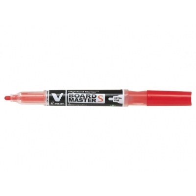 Pilot V-Board Master S Begreen Rotulador para Pizarra Blanca - Punta Redonda 3.5mm - Trazo 1.3mm - 80% Plastico Reciclado - Recargable - Color Rojo