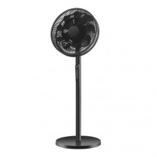 Ventilador De Pie Azor Negro 3velocidades 60w 70/100x35x35cm Oscilante C/remoto Y Temporizador