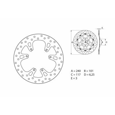 Disco de freno Brembo 68B40796 68B40796