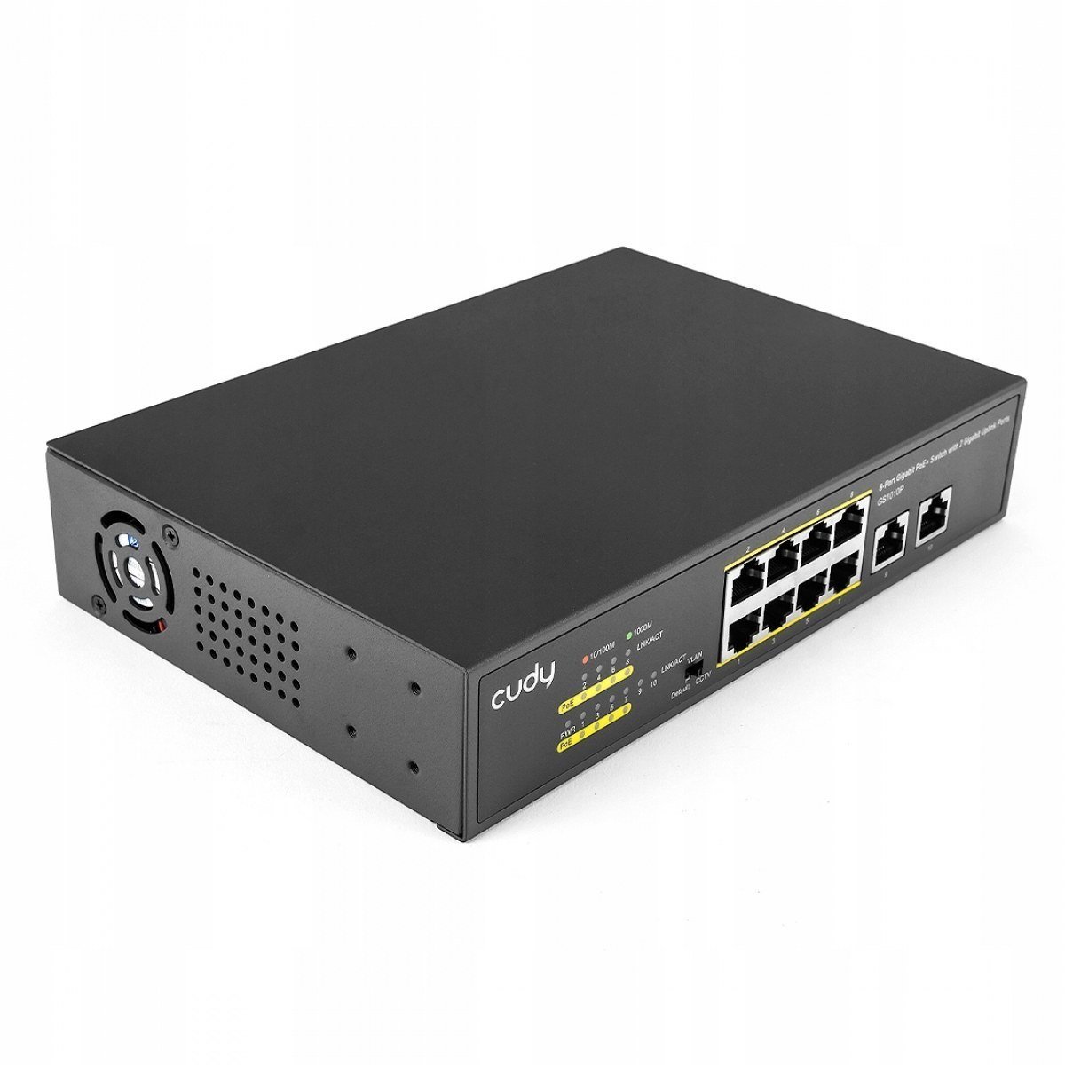 Cudy GS1010P Switch Gigabit PoE+ de 8 Puertos con 2 Puertos de Enlace Ascendente Gigabit