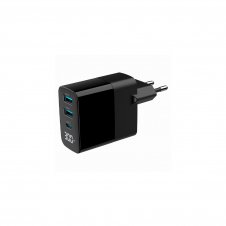 Gembird TA-UC-PDQC30LCD-BK-02 cargador de dispositivo móvil Universal Negro Corriente alterna Carga rápida Interior