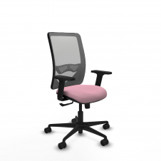 Piqueras y Crespo Zulema sincro malla gris bali rosa brazos 2D base nailon ruedas 65mm nailon