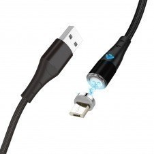 Cable de carga rápida 3a y datos - magnético - micro usb - 1 m