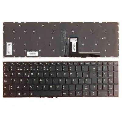 Teclado compatible para portátil LENOVO Ideapad 310-15 / 310-15ikb / 310-15Isk / 510-15Isk / Negro / Sin marco / Retroiluminado