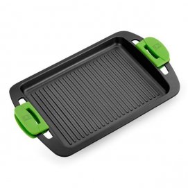 Plancha de asar parrilla BRA A401540, con rayas, 40 cm, Prior Inducción