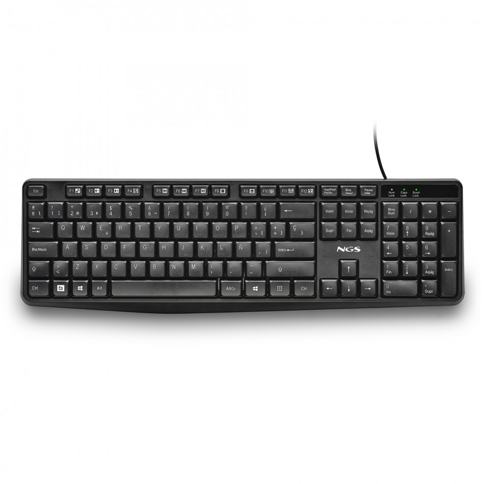 NGS FUNKY V4 (QUERTY, ES) teclado Hogar / Oficina USB QWERTY Español Negro