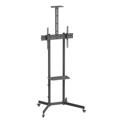 AISENS - SOPORTE DE SUELO ECO CON RUEDA, BANDEJA PARA DVD Y SOPORTE DE