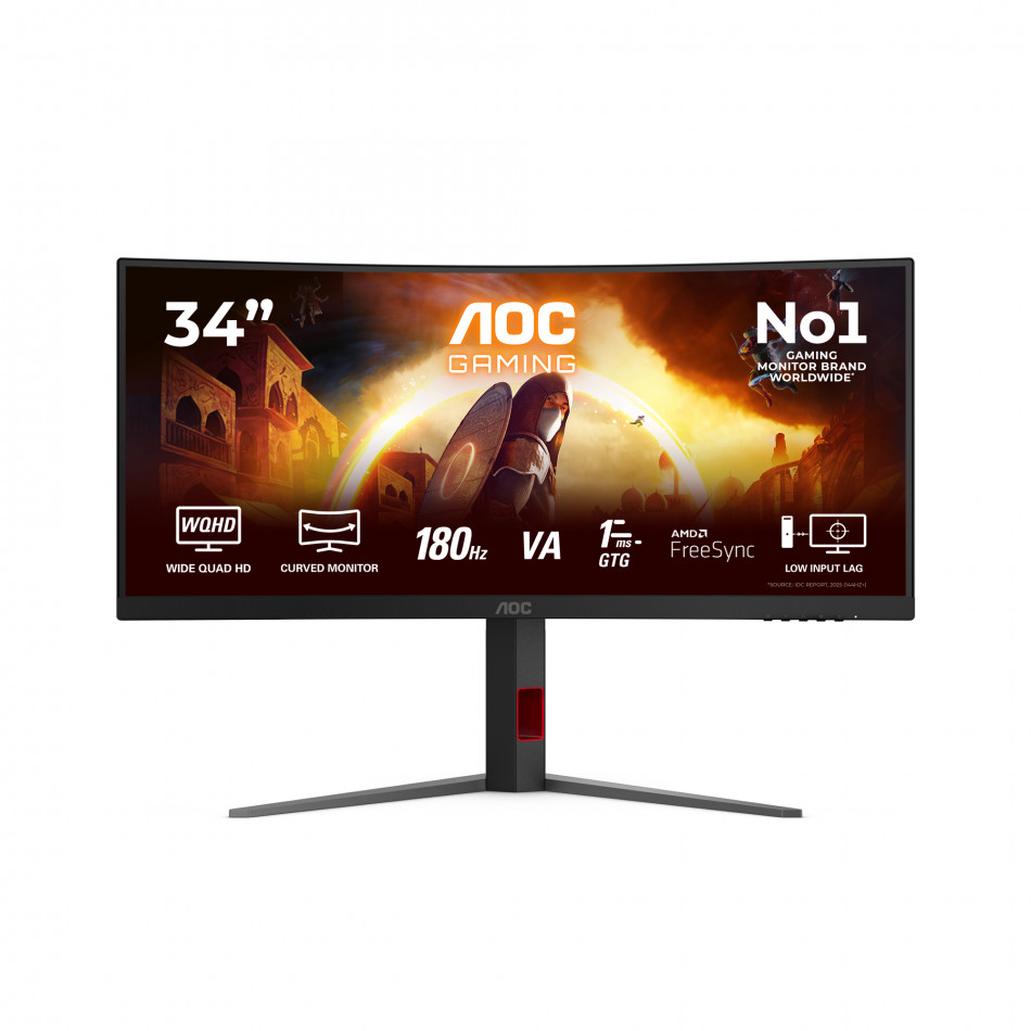 G4 CU34G4 pantalla para PC 86,4 cm (34") 3440 x 1440 Pixeles Wide Quad HD LED Negro, Rojo