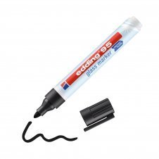 Edding 95 Glass marcador 1 pieza(s) Punta redonda Negro