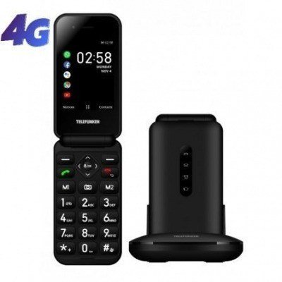 Teléfono Móvil Telefunken S740 para Personas Mayores/ Negro