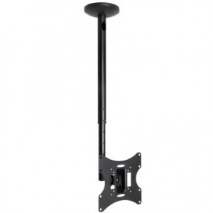 Soporte de techo TooQ LPCE2301TSLI-B, 23-42 pulgadas, hasta 30 kg, VESA 200 x 200 mm, giro ±90°, incl. ±20°, mástil 608-858 mm, negro