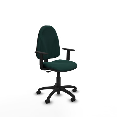 Algarra CP similpiel verde botella brazos 1D base poliamida ruedas engomadas 50mm