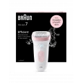 Depiladora Braun Silk-épil 7 7-000 Wet & Dry, 40 pinzas MicroGrip, 40 min, blanco y rosa - imagen 3