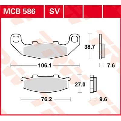 Pastillas de freno sinterizadas serie SV TRW MCB586SV