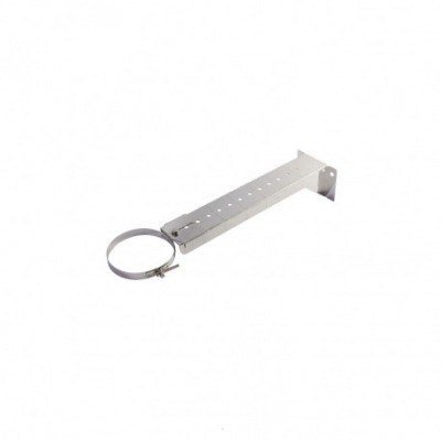 Anclaje separador recortable largo plano para tubo de doble pared 100 en acero inoxidable Dinak DW Pellets