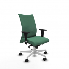 Piqueras y Crespo Albacete confidente sincro bali verde esmeralda brazos 1D base blanca ruedas 65 mm nailon