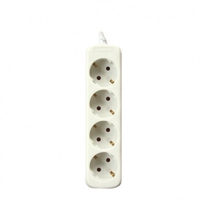 Base Multiple 4 Enchufes Schuko Cable 1,5m IP44 BLANCO