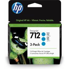 Hp 712 pack 3 cartucho de tinta original cian