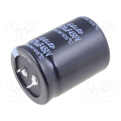 Condensador Electrolítico 2PIN 470uF 450Vdc 105ºC